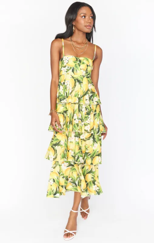 Savannah Ruffle Dress ~ Citrus Stretch sold by Show Me Your MuMu