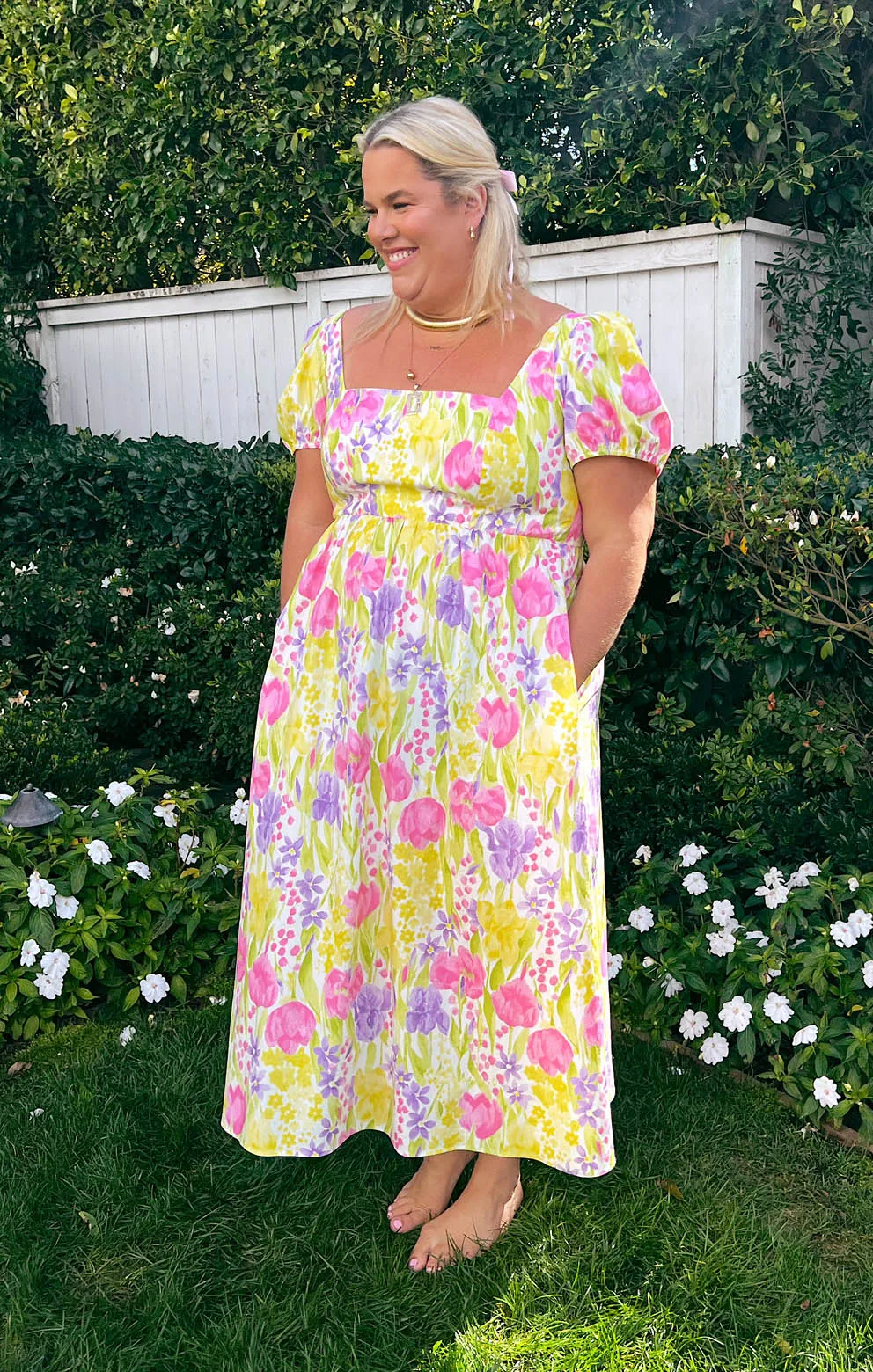 Smitten Midi Dress ~ Blooming Tulips sold by Show Me Your MuMu product image thumbnail 5