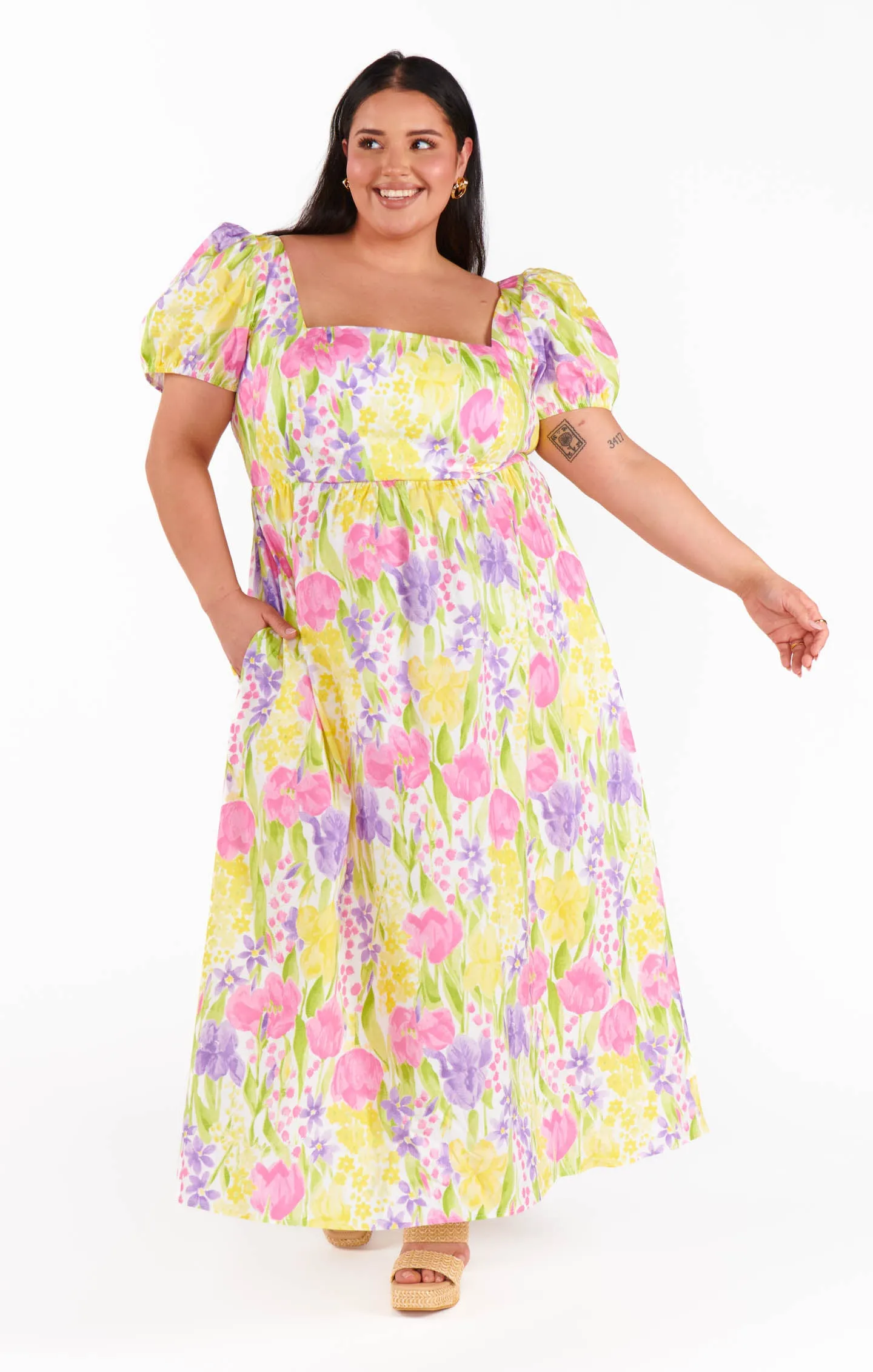 Smitten Midi Dress ~ Blooming Tulips sold by Show Me Your MuMu product image thumbnail 3