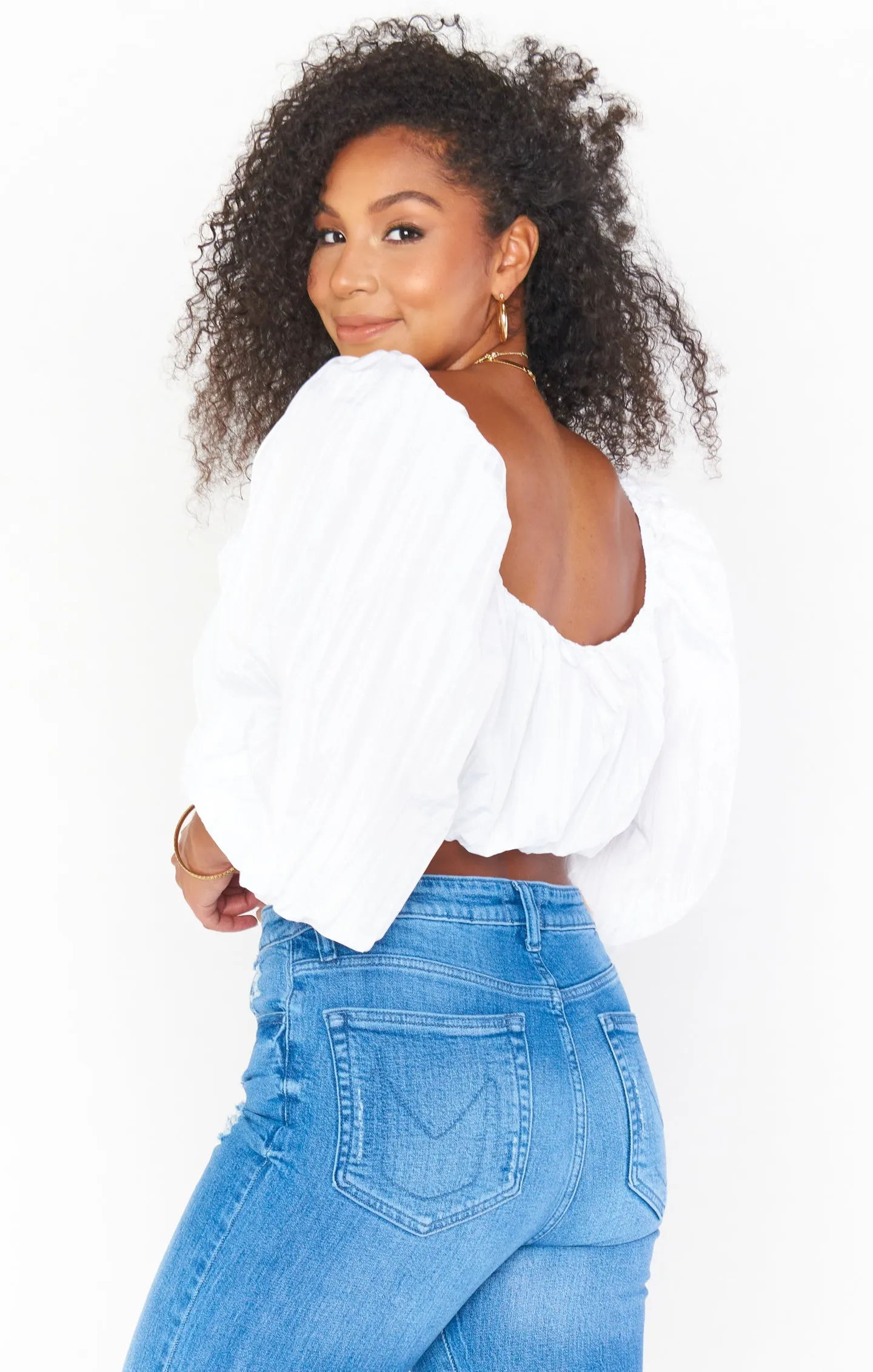 Keepsake Crop Top ~ White Crinkle sold by Show Me Your MuMu product image thumbnail 3