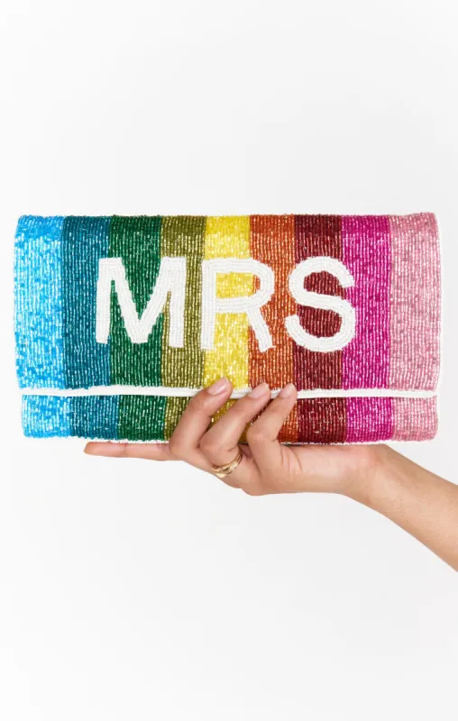 MRS Clutch Bag ~ Rainbow Beaded sold by Show Me Your MuMu