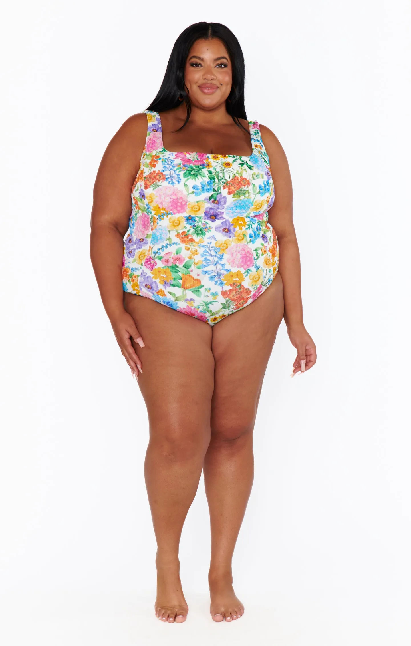 Miramar Beach One Piece ~ Ivory Botanical Rib Scrunch sold by Show Me Your MuMu product image thumbnail 4