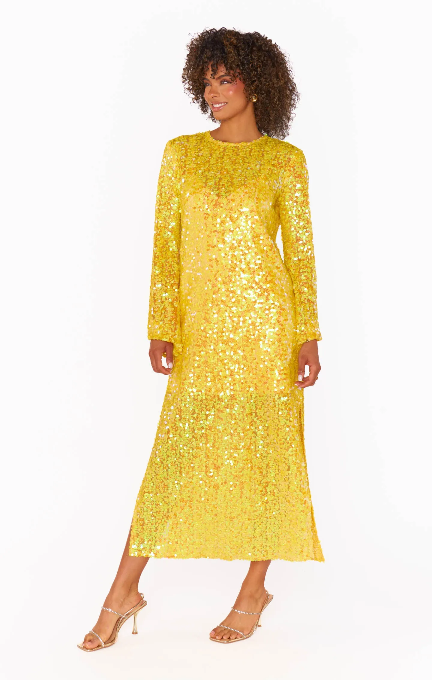 Calypso Midi Dress ~ Yellow Sequins sold by Show Me Your MuMu product image thumbnail 2