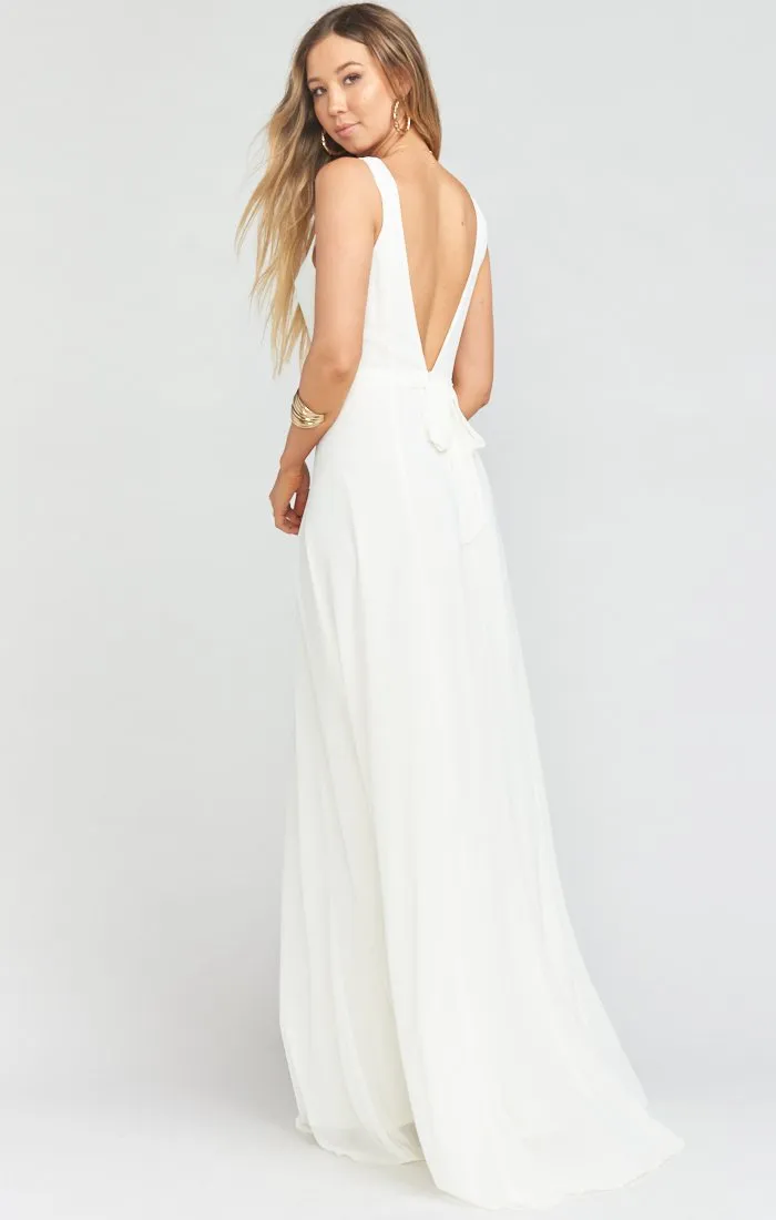 Jenn Maxi Dress ~ Wedding Cake Chiffon sold by Show Me Your MuMu product image thumbnail 2