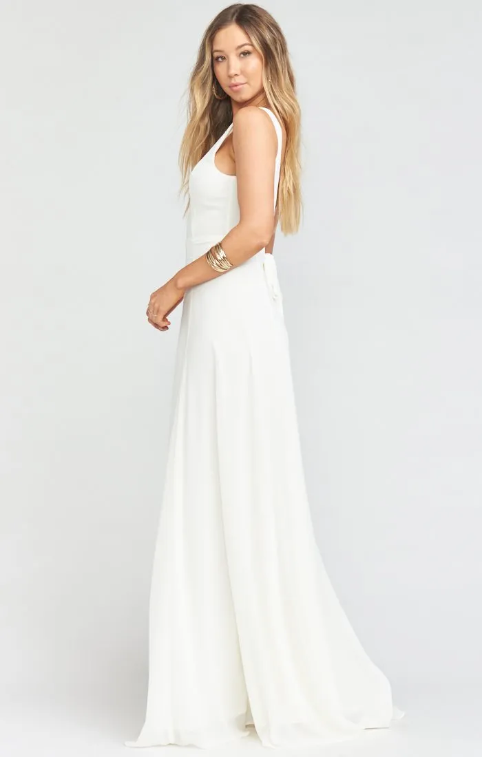 Jenn Maxi Dress ~ Wedding Cake Chiffon sold by Show Me Your MuMu product image thumbnail 3