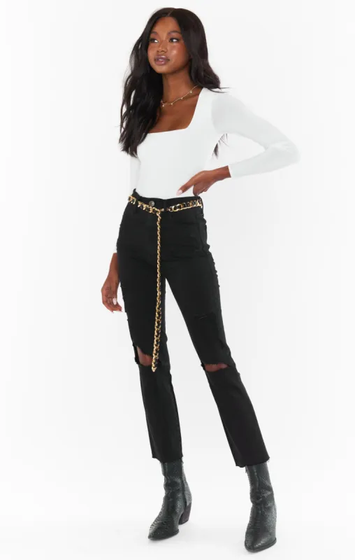 Leanna Chain Belt ~ Black and Gold sold by Show Me Your MuMu