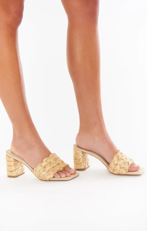 Steve Madden Laveda Block Heel ~ Natural Raffia sold by Show Me Your MuMu