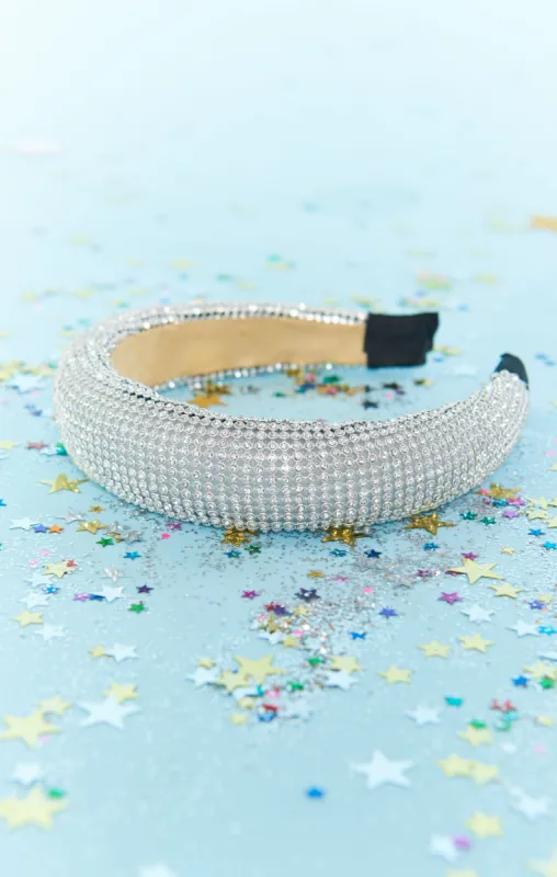 Whimsical Rhinstone Headband ~ Silver sold by Show Me Your MuMu