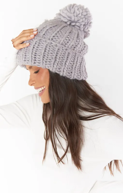 Jean Chunky Knit Beanie ~ Grey sold by Show Me Your MuMu