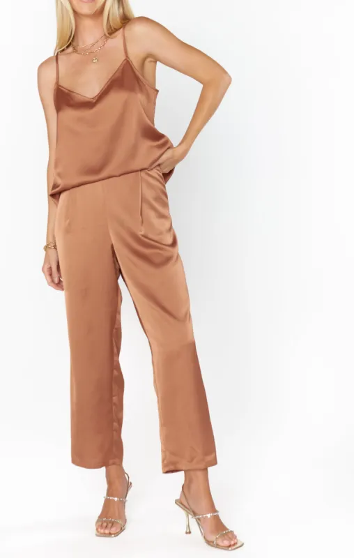 Oscar Pants ~ Copper Luxe Satin sold by Show Me Your MuMu
