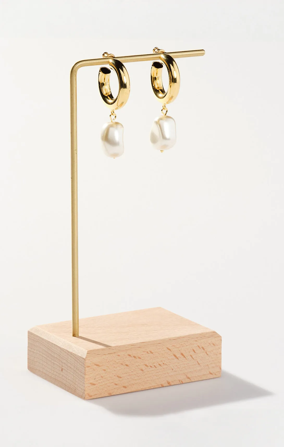 Faithy Jewels Ivy Hoops ~ Gold/Pearl sold by Show Me Your MuMu