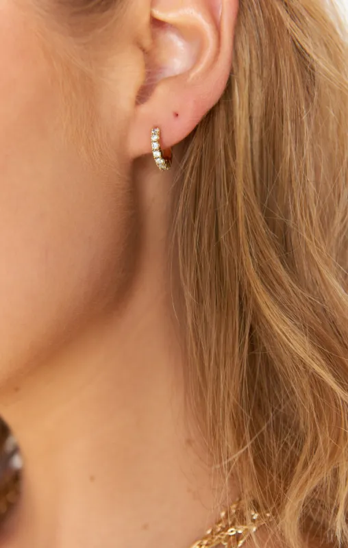 Luv AJ Sofia Huggie Earrings ~ Gold sold by Show Me Your MuMu