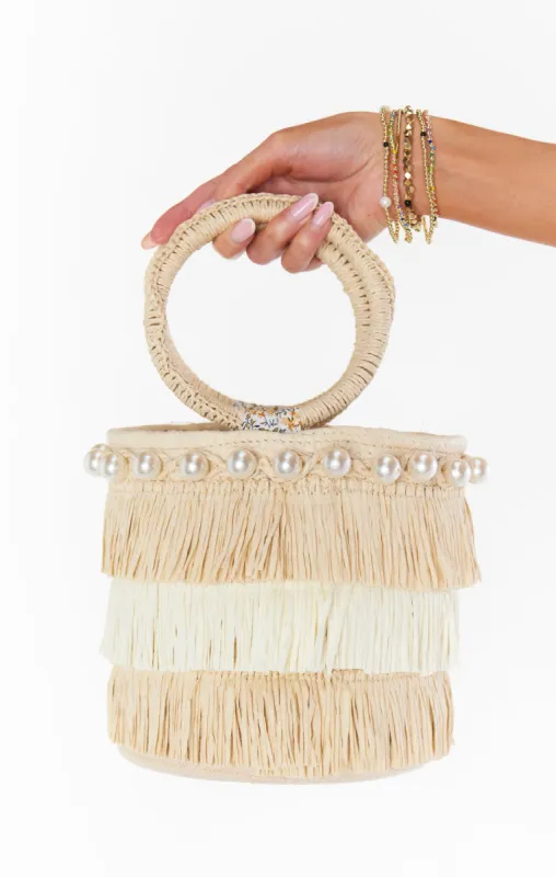 Perla Circle Handle Bag ~ Natural sold by Show Me Your MuMu
