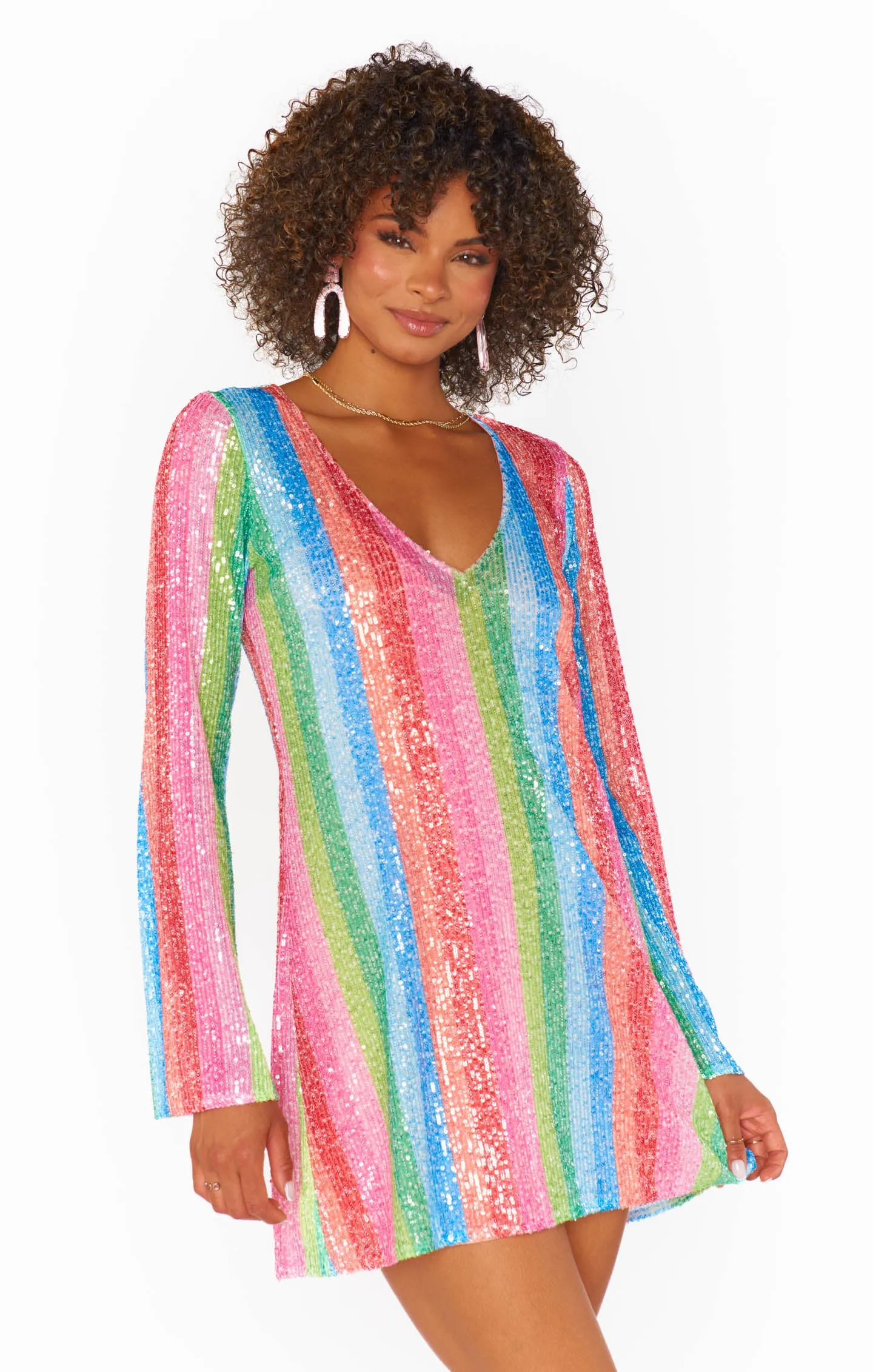 Revenge Mini Dress ~ Bright Stripe Sequins sold by Show Me Your MuMu product image thumbnail 4