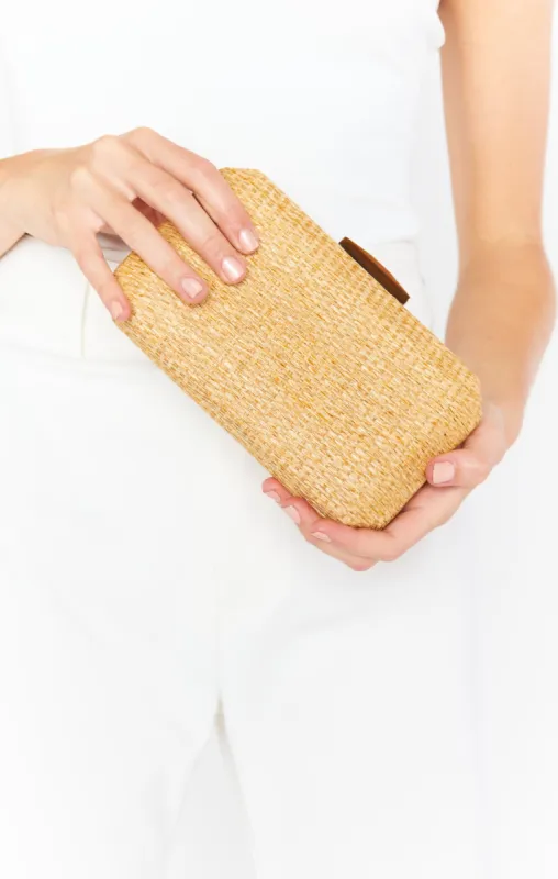 Norah Woven Clutch ~ Natural sold by Show Me Your MuMu