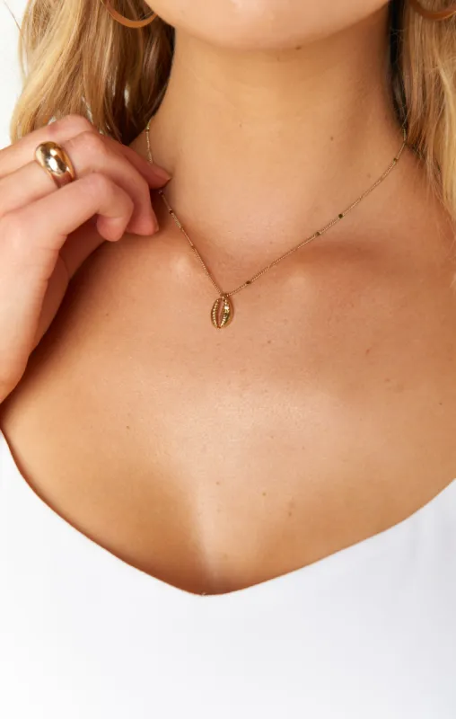 Jonesy Wood Ceto Cowrie Shell Necklace ~ 18K Gold Plated sold by Show Me Your MuMu