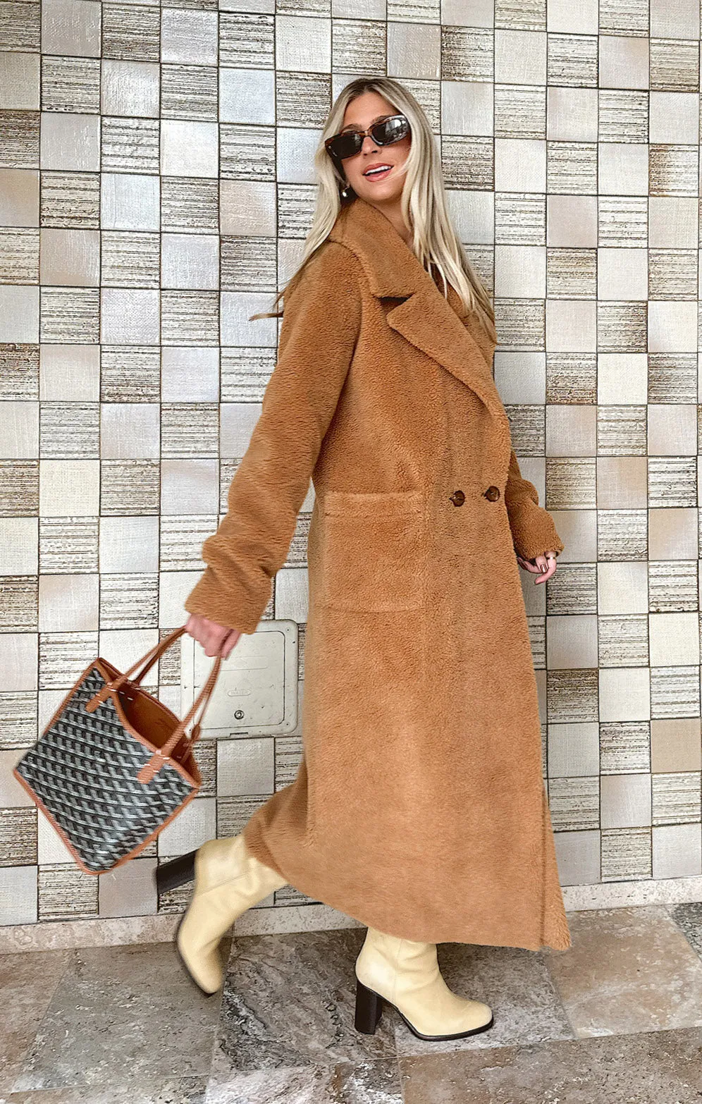 Melrose Teddy Jacket ~ Camel Sherpa sold by Show Me Your MuMu