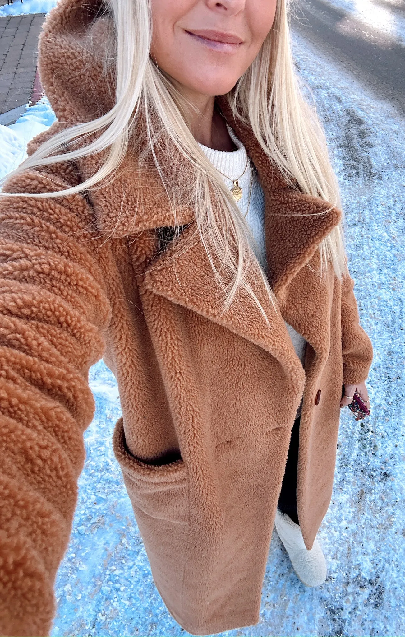 Melrose Teddy Jacket ~ Camel Sherpa sold by Show Me Your MuMu product image thumbnail 2