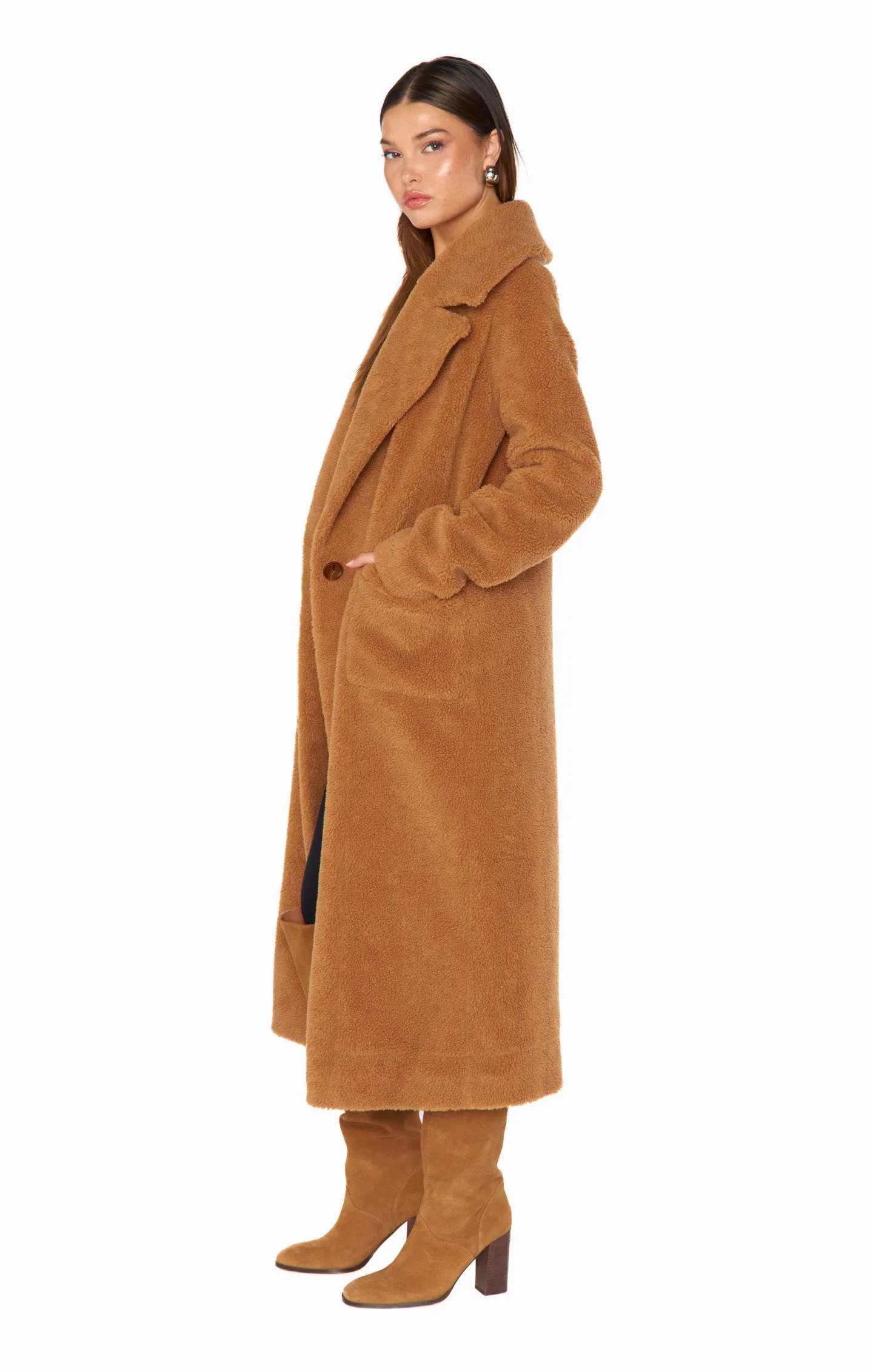 Melrose Teddy Jacket ~ Camel Sherpa sold by Show Me Your MuMu product image thumbnail 5