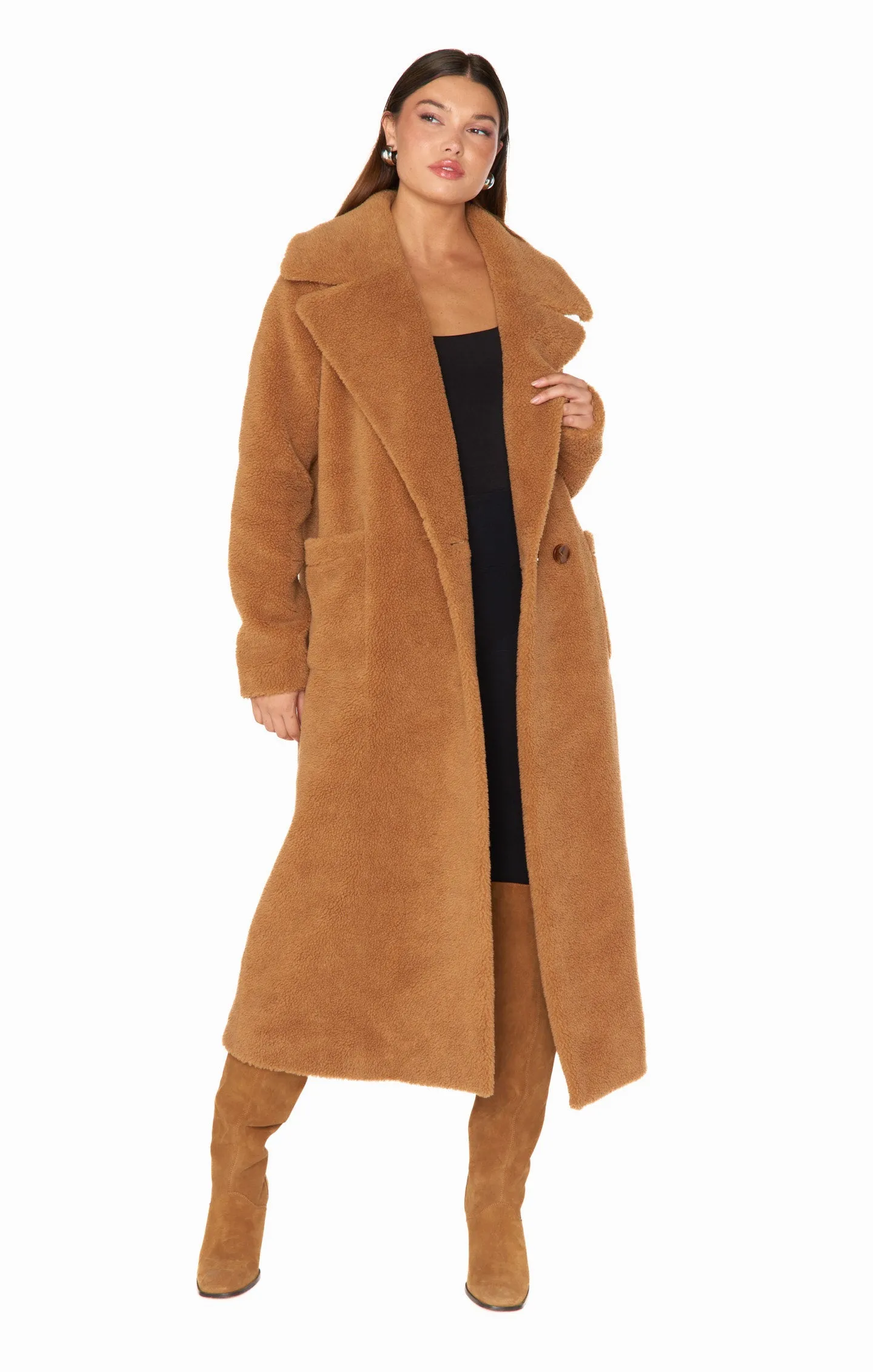 Melrose Teddy Jacket ~ Camel Sherpa sold by Show Me Your MuMu product image thumbnail 3