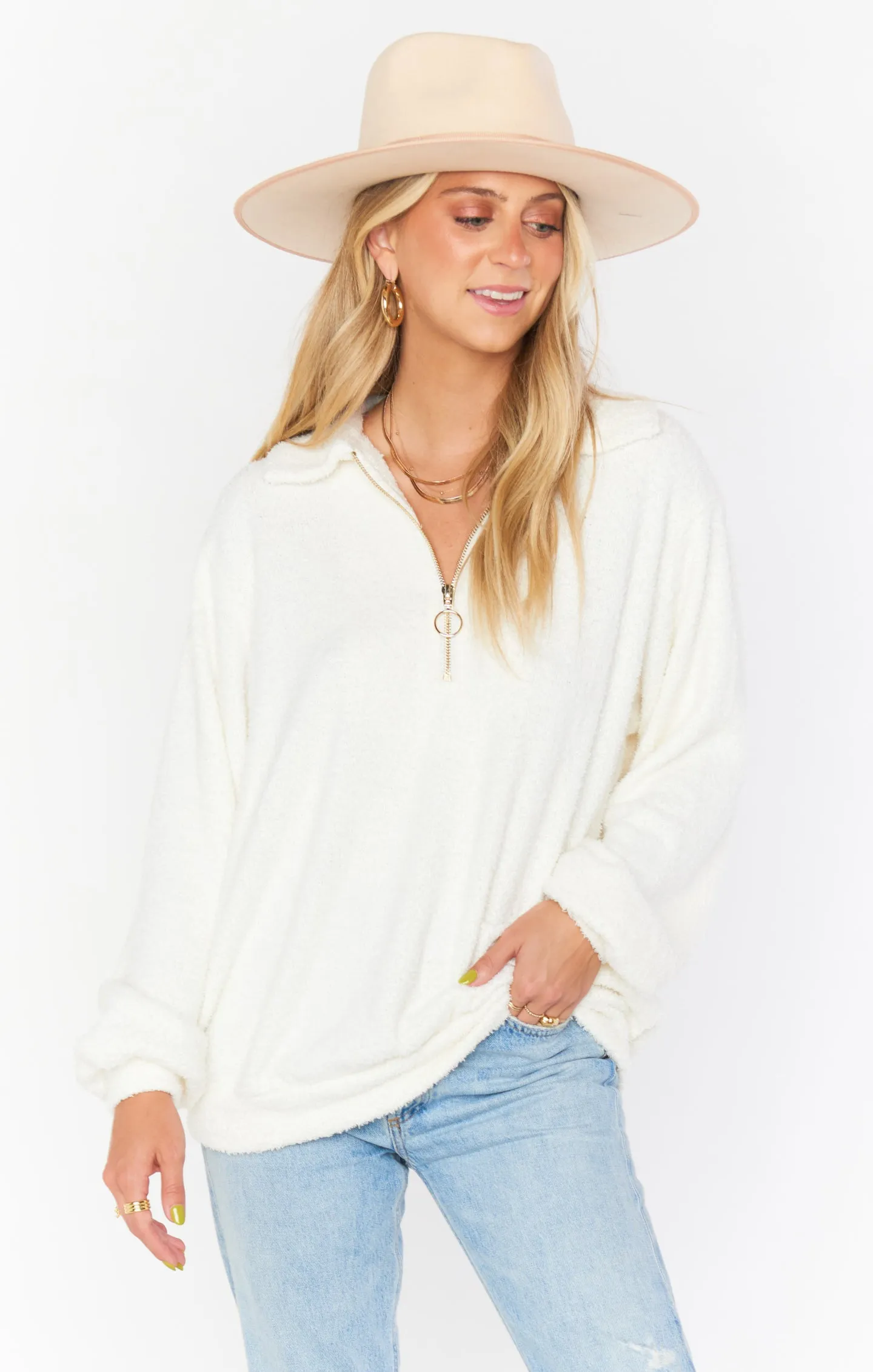 Sadie Pullover Sweater ~ Off White Knit sold by Show Me Your MuMu
