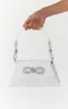Serena Satin Bow Clutch ~ White sold by Show Me Your MuMu