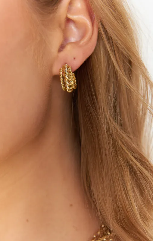 Mini Chain Hoop Earrings ~ Gold sold by Show Me Your MuMu