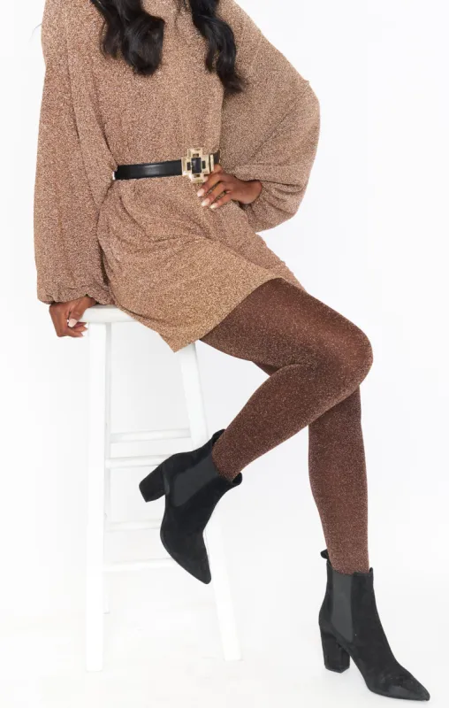 Shimmy Shimmer Tights ~ Copper Sparkle sold by Show Me Your MuMu