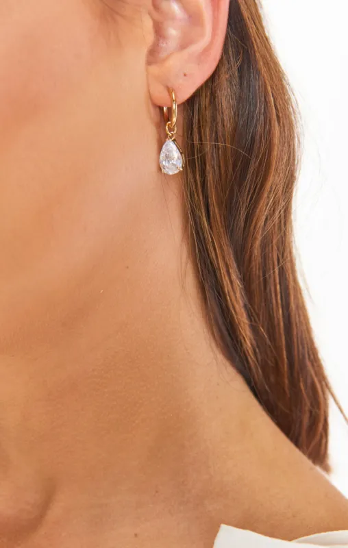 Vanessa Mooney Isabella Diamond Hoops ~ Gold made by Show Me Your MuMu