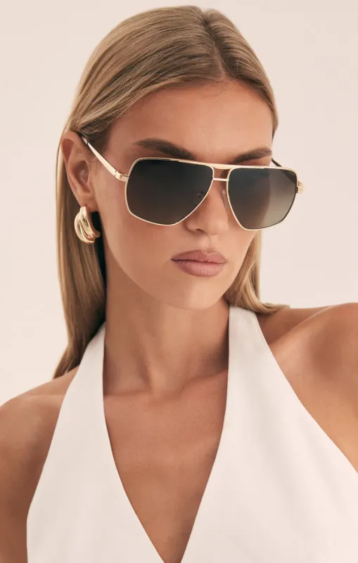 Banbé Eyewear The Grace Sunglasses ~ Light Gold-Taupe Fade sold by Show Me Your MuMu