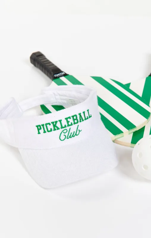 Pickleball Club Terry Visor	~ Green/White sold by Show Me Your MuMu