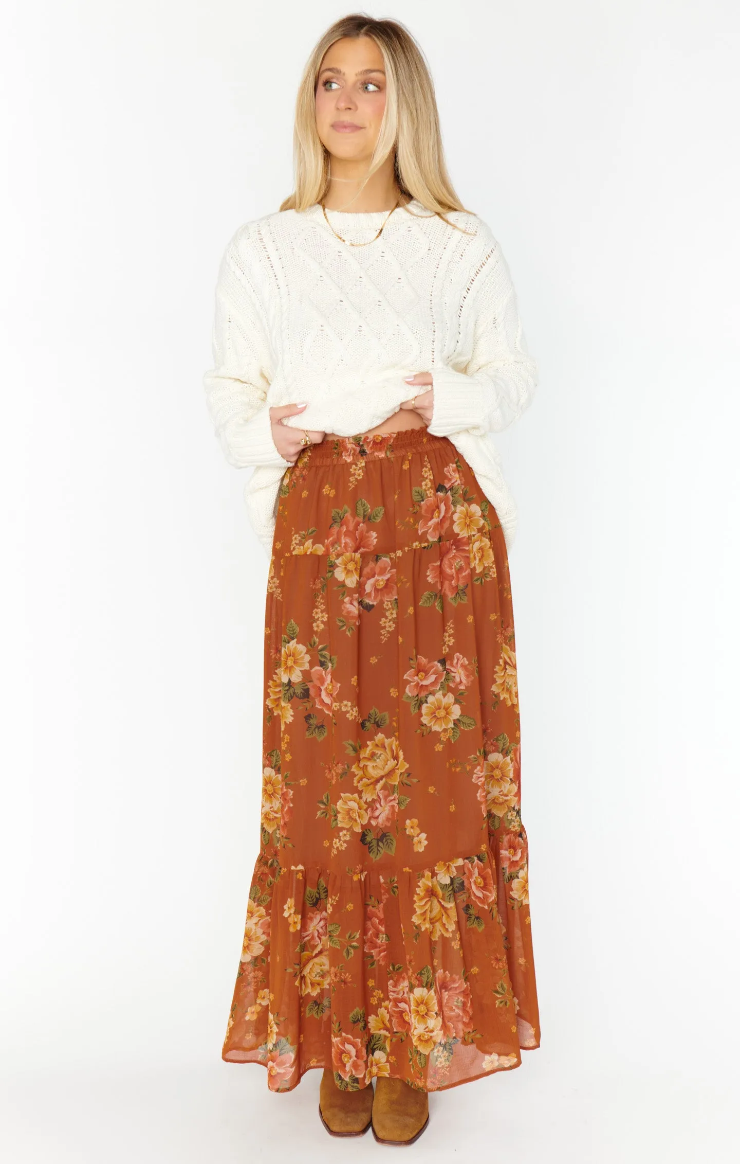 Larina Midi Skirt ~ Garden Harvest sold by Show Me Your MuMu product image thumbnail 5