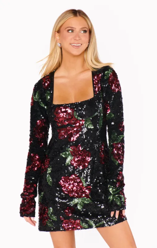 Out Tonight Mini Dress ~ Send Me Roses Sequins sold by Show Me Your MuMu