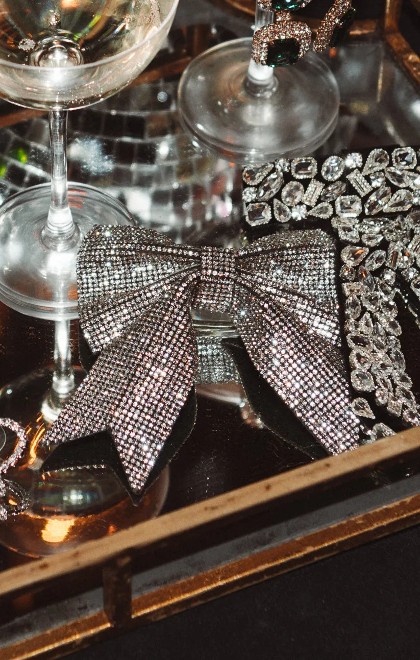 Holiday Hair Bow ~ Silver sold by Show Me Your MuMu