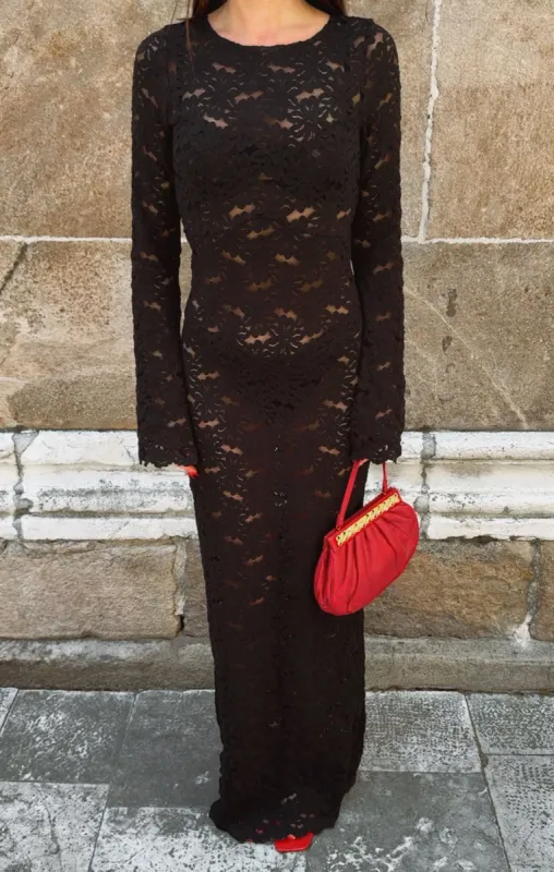 Anjelica Maxi Dress ~ Black Lace sold by Show Me Your MuMu
