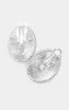 Oval Rhinestone Clip On Earrings ~ Silver sold by Show Me Your MuMu