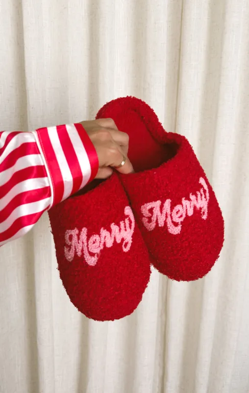 Merry Slippers ~ Red sold by Show Me Your MuMu