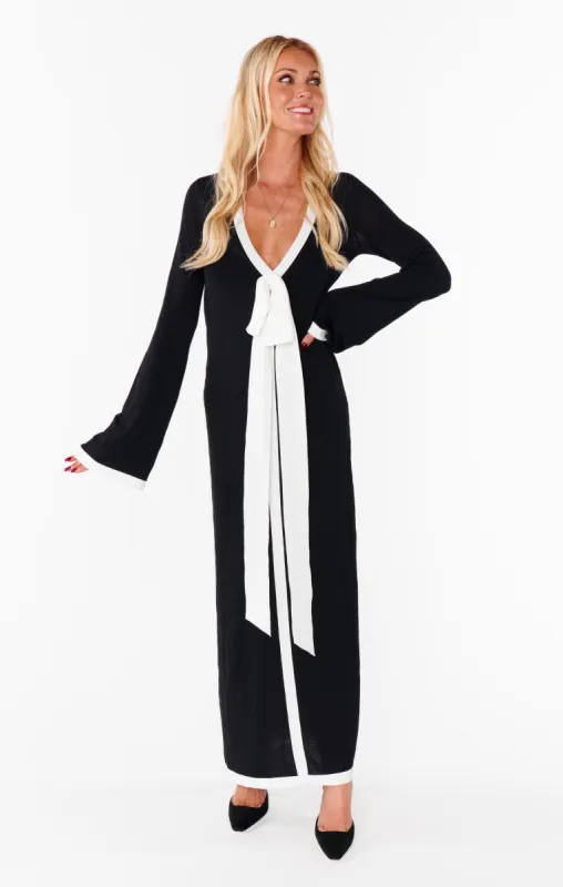 Balboa Dress ~ Black and White Contrast Knit sold by Show Me Your MuMu