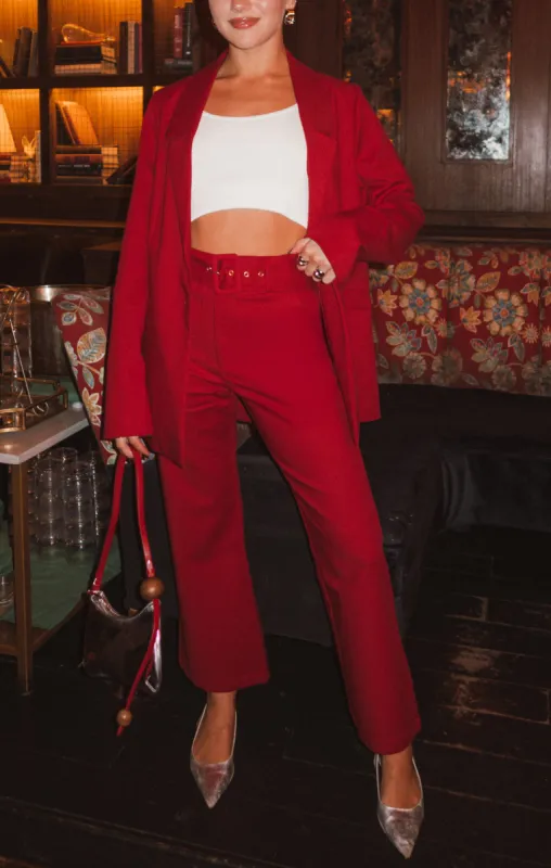 DJ Cropped Pants ~ Red Suiting sold by Show Me Your MuMu