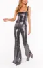 Lively Jumpsuit ~ Silver Shiny Stretch sold by Show Me Your MuMu