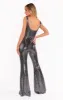 Lively Jumpsuit ~ Silver Shiny Stretch sold by Show Me Your MuMu