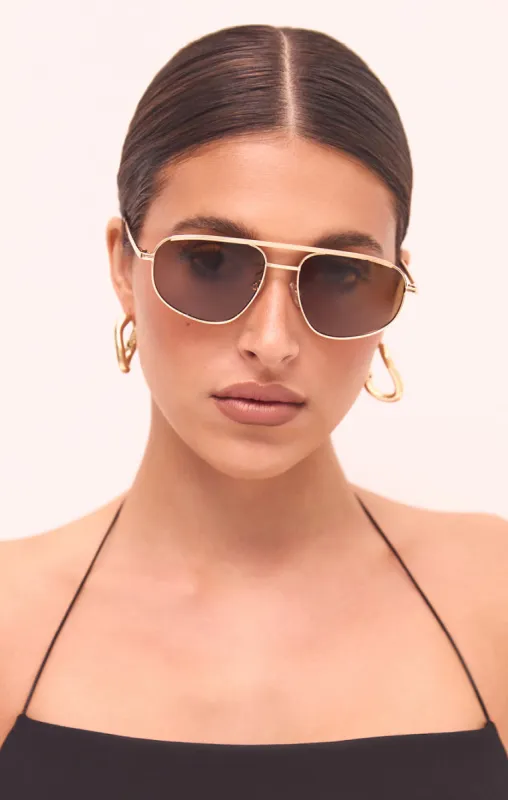 Banbé Eyewear The Halle Sunglasses ~ Gold/Brown sold by Show Me Your MuMu