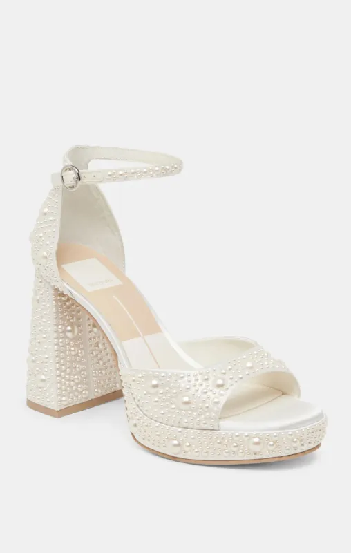 Dolce Vita Pandro Pearl Heel ~ True White sold by Show Me Your MuMu
