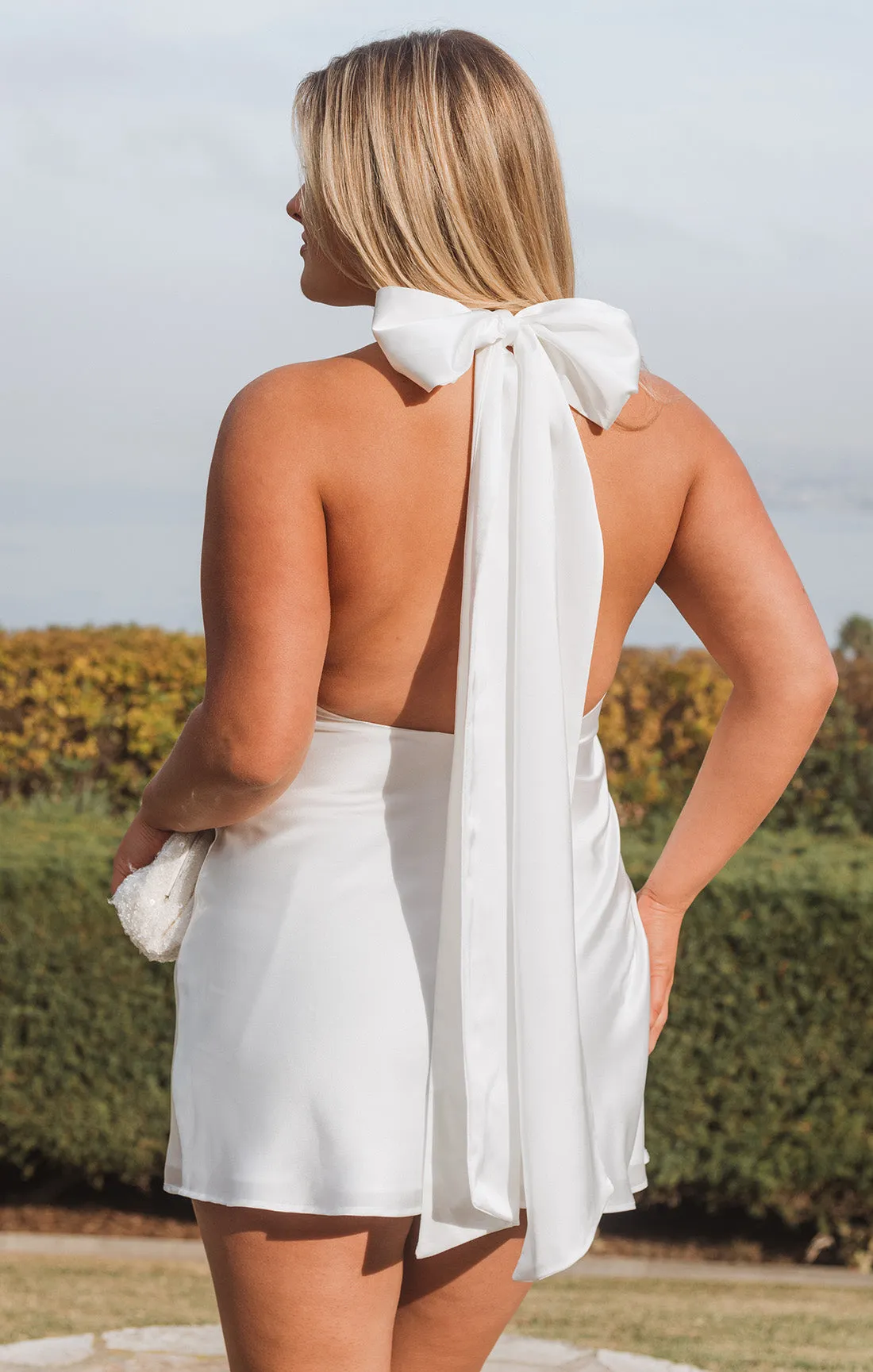 Lisa Mini Dress ~ Ivory Luxe Satin sold by Show Me Your MuMu product image thumbnail 3