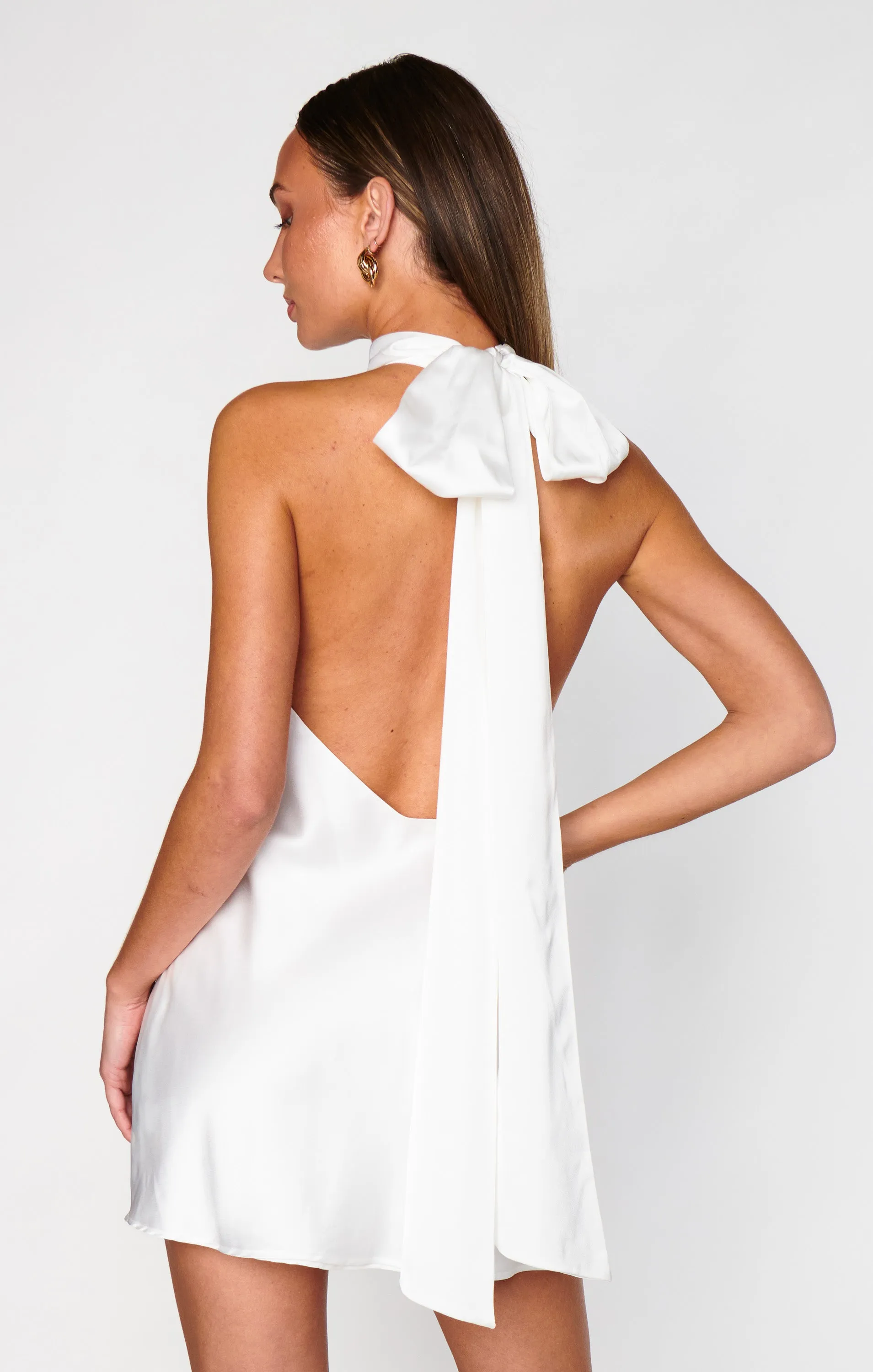 Lisa Mini Dress ~ Ivory Luxe Satin sold by Show Me Your MuMu product image thumbnail 4