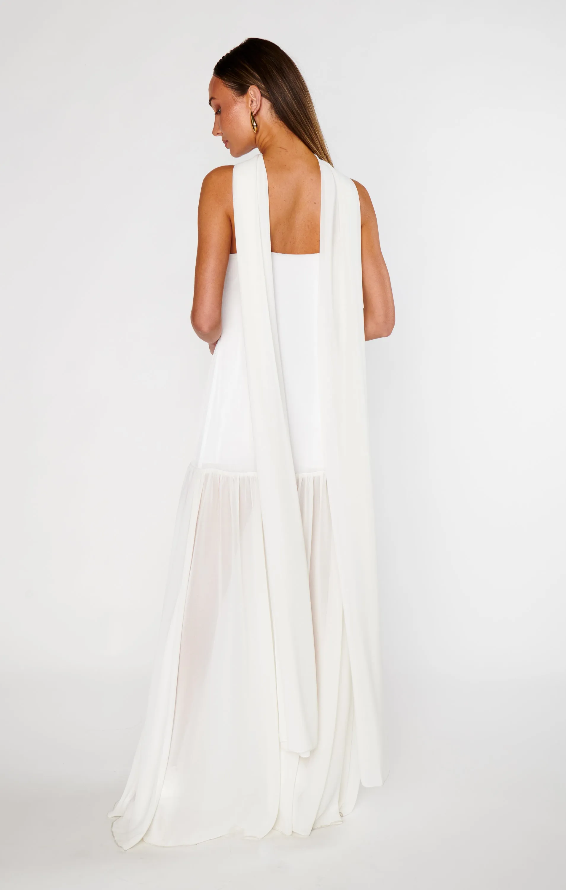Dalia Maxi Dress ~ Ivory Luxe Satin sold by Show Me Your MuMu product image thumbnail 5