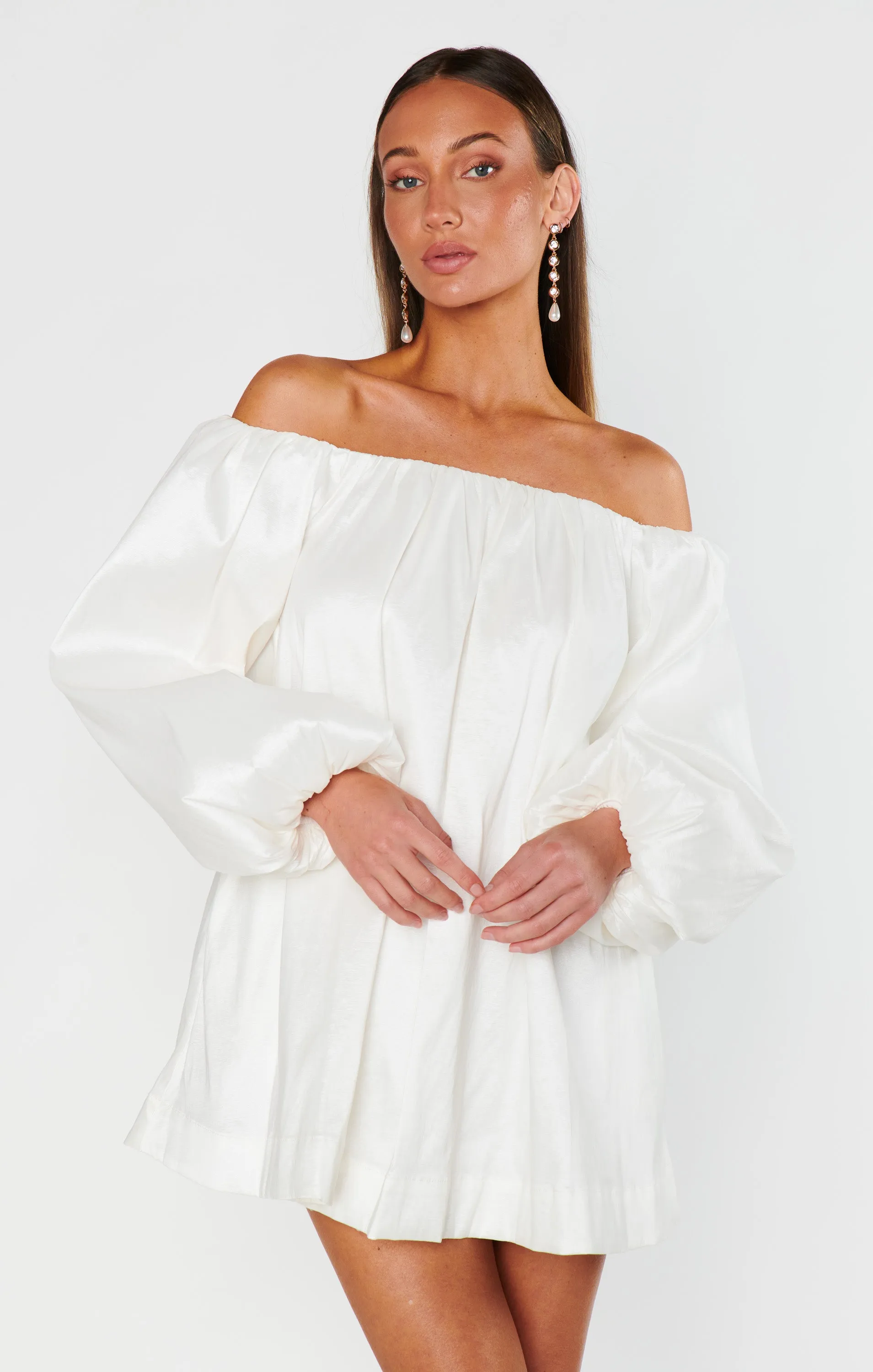 Brenna Mini Dress ~ White Taffeta sold by Show Me Your MuMu product image thumbnail 4