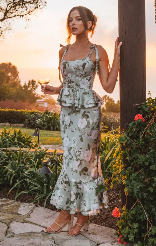 Pauline Peplum Dress ~ Secret Garden sold by Show Me Your MuMu