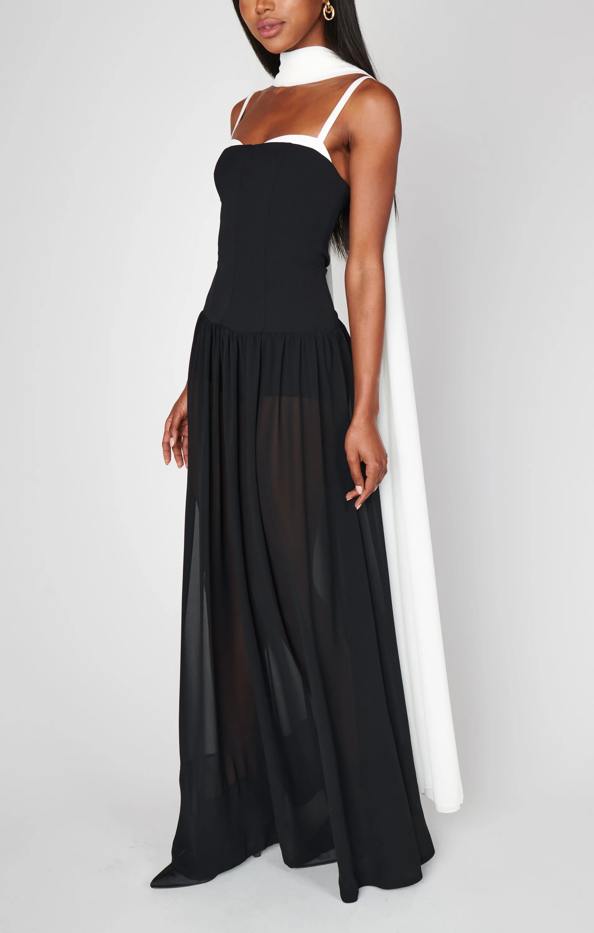 Hepburn Maxi Dress ~ Black Tie Colorblock sold by Show Me Your MuMu product image thumbnail 5