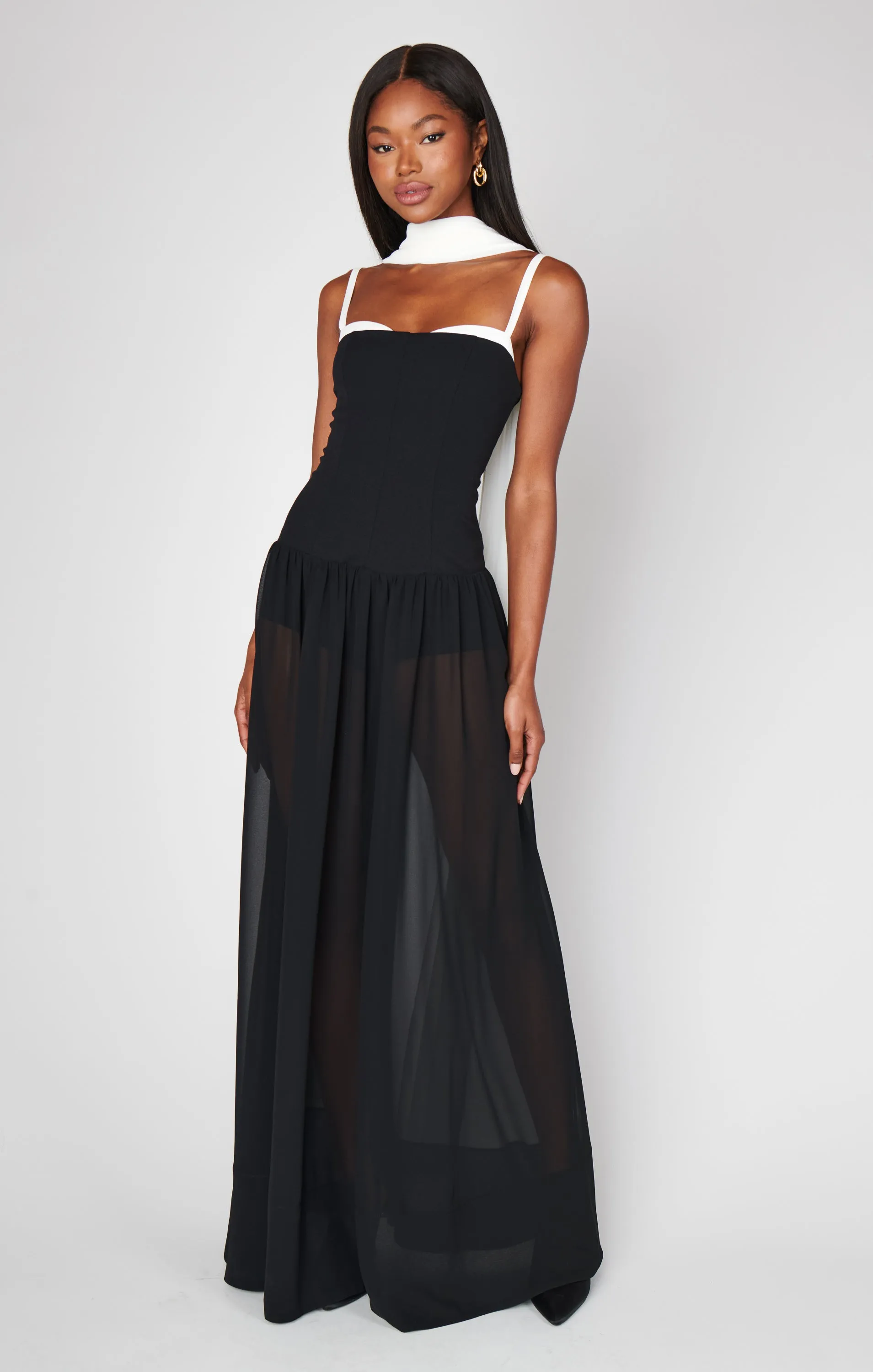 Hepburn Maxi Dress ~ Black Tie Colorblock sold by Show Me Your MuMu product image thumbnail 3